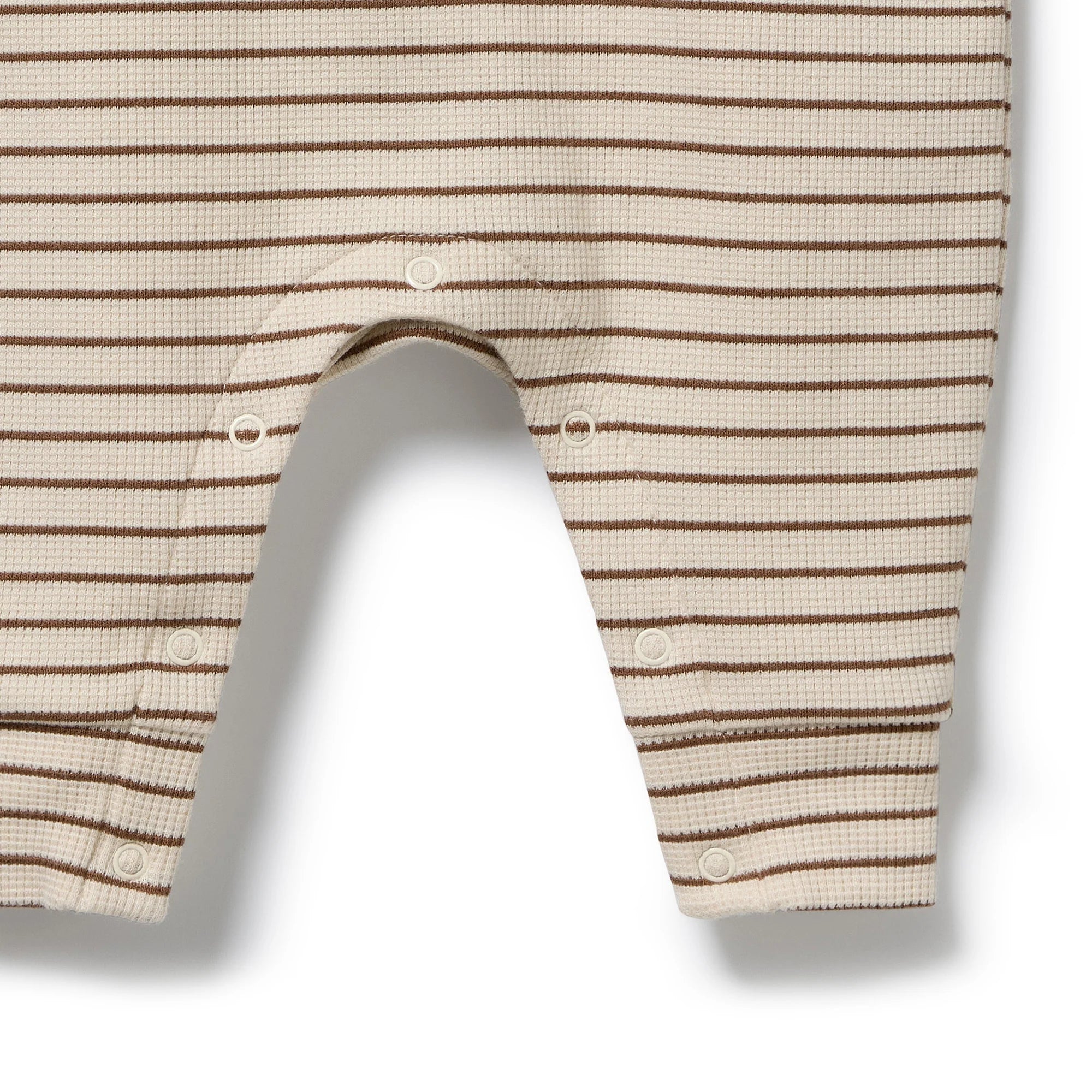 Wilson & Frenchy - Nutmeg Stripe Organic Waffle Overall
