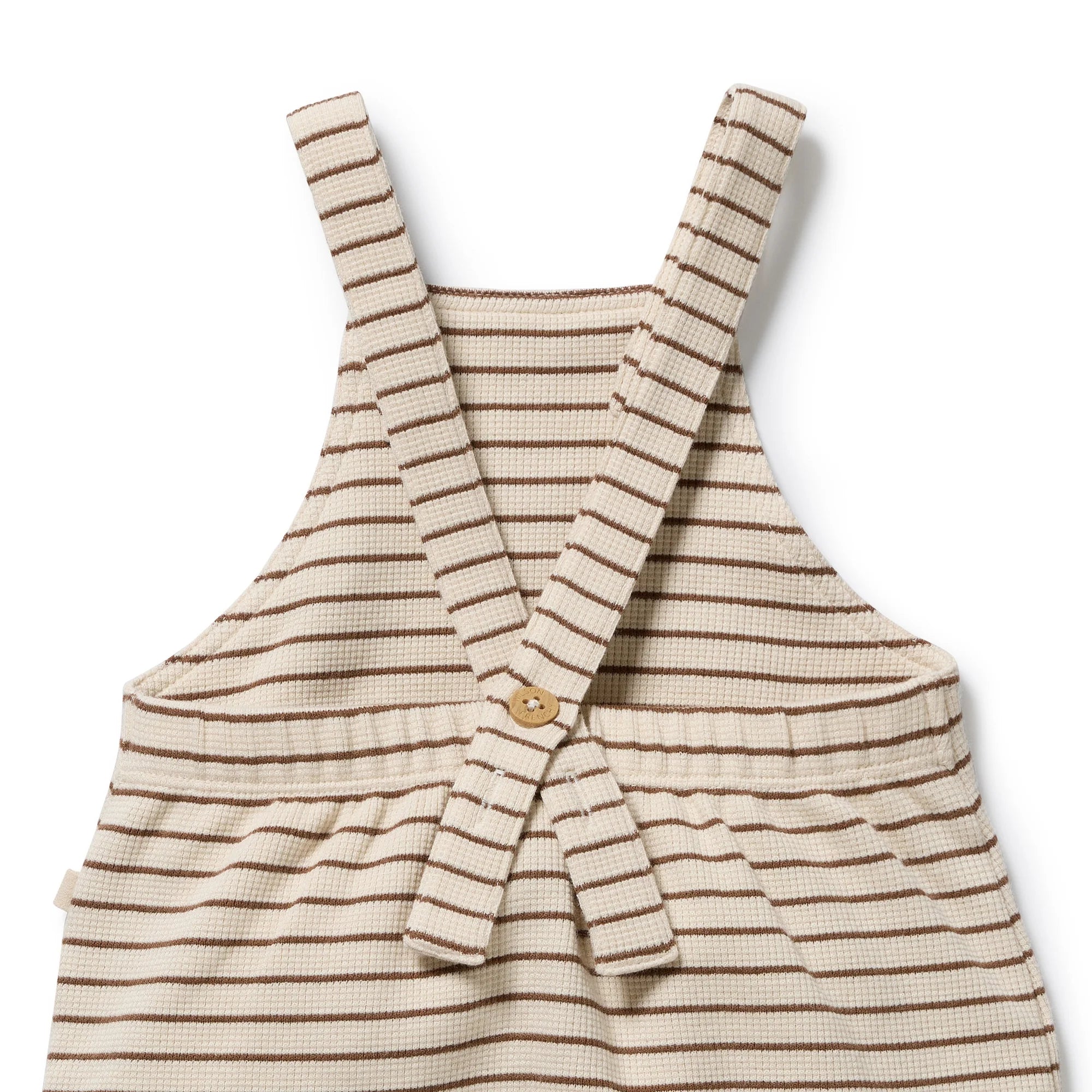 Wilson & Frenchy - Nutmeg Stripe Organic Waffle Overall