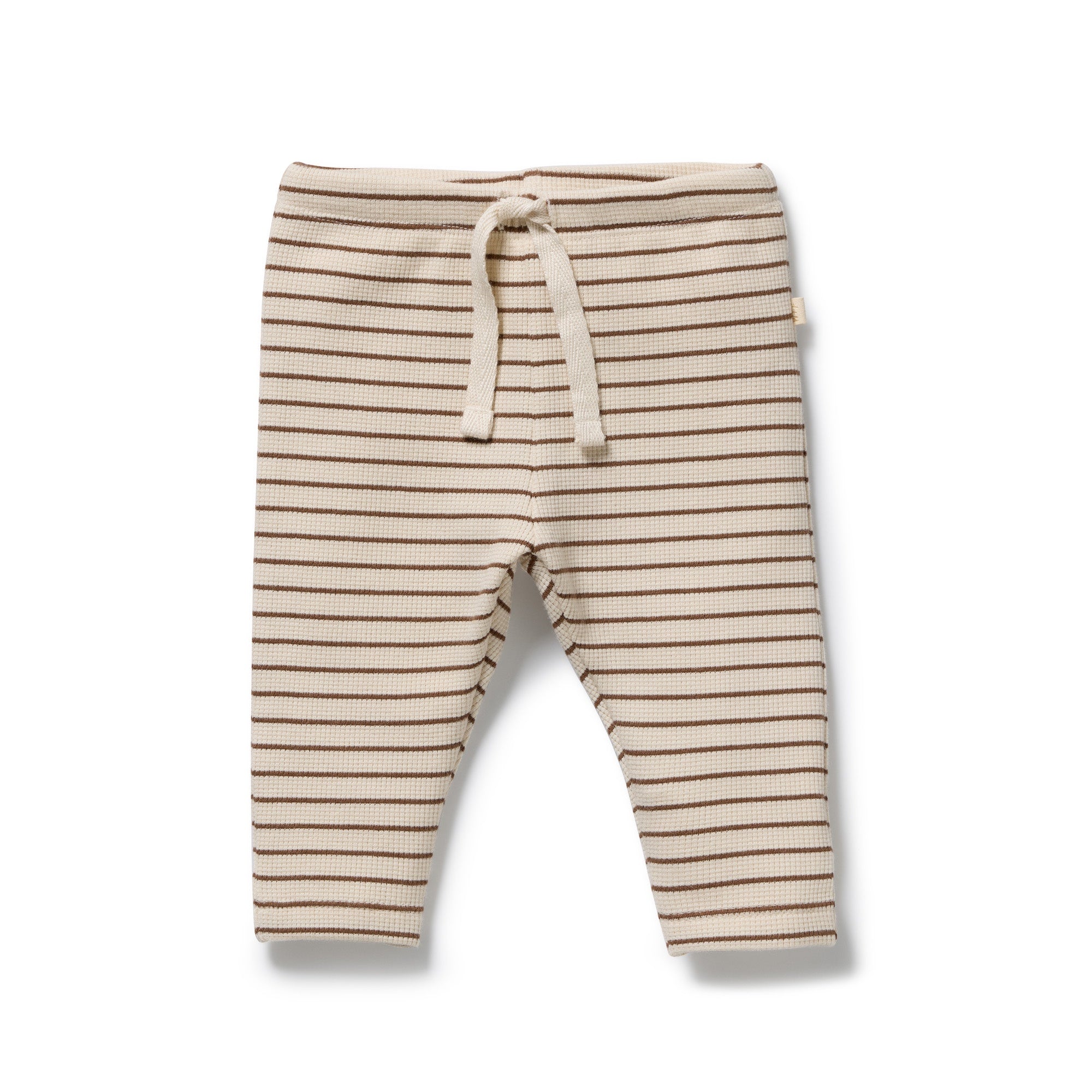 Wilson & Frenchy - Nutmeg Stripe Organic Waffle Legging