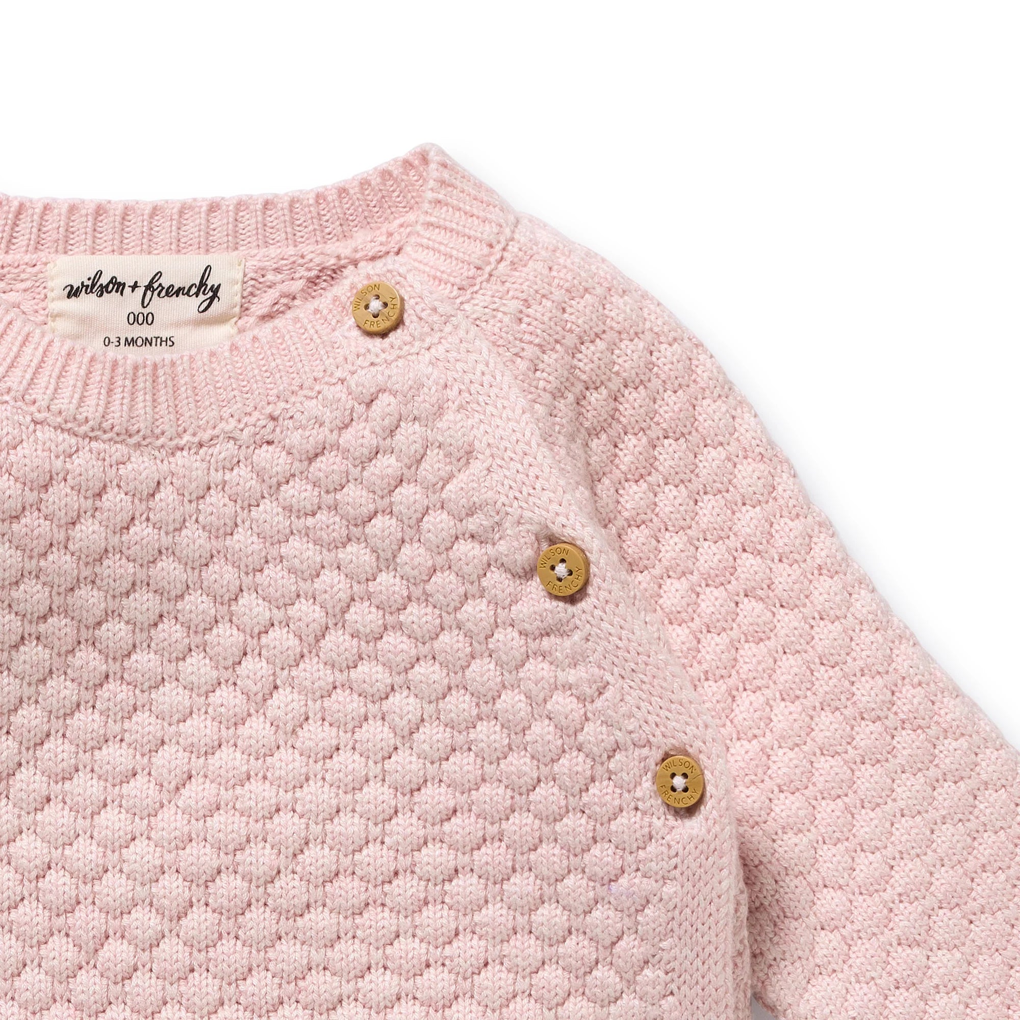 Wilson & Frenchy - Marshmellow Organic Knitted bubble Kimono Cardigan