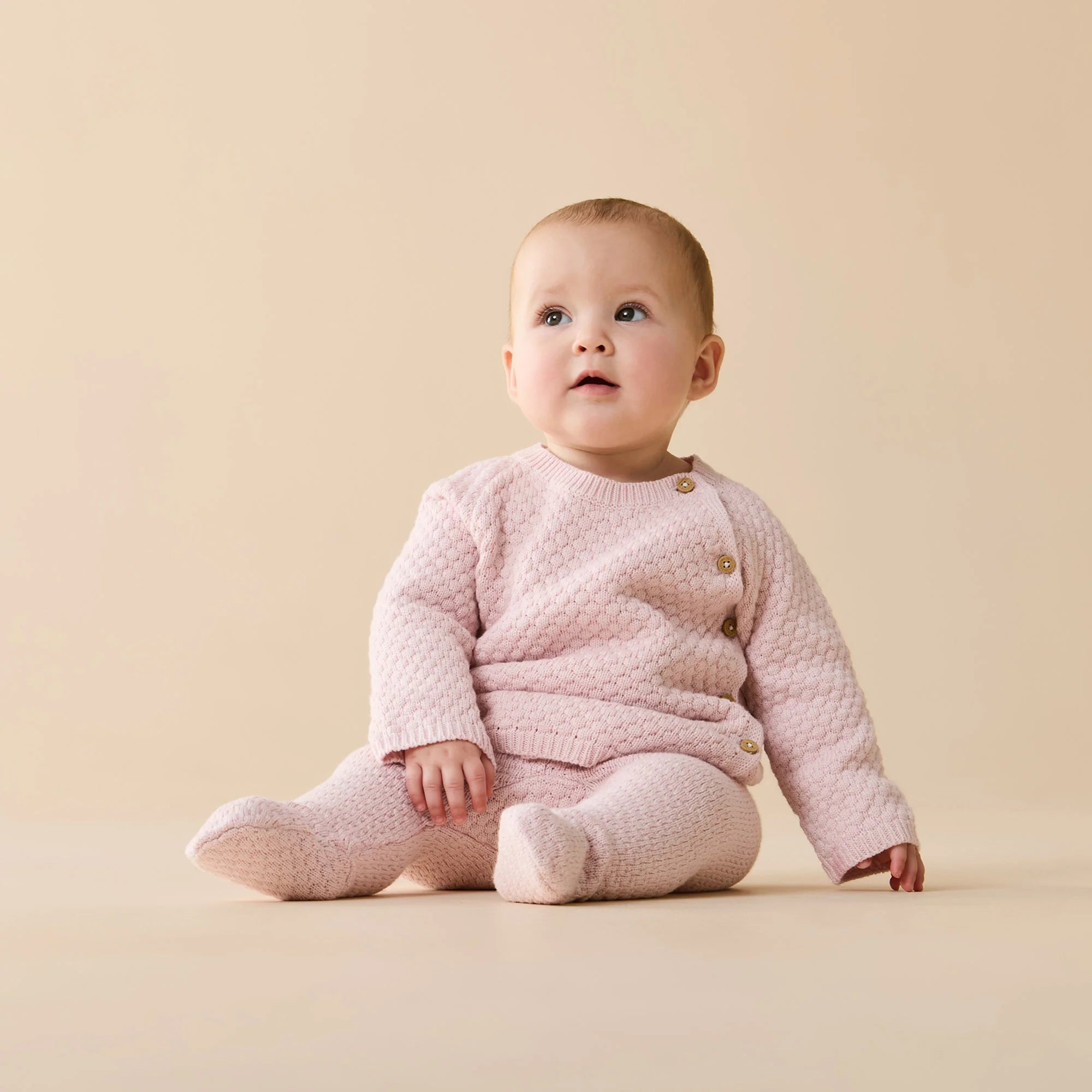 Wilson & Frenchy - Marshmellow Organic Knitted bubble Kimono Cardigan