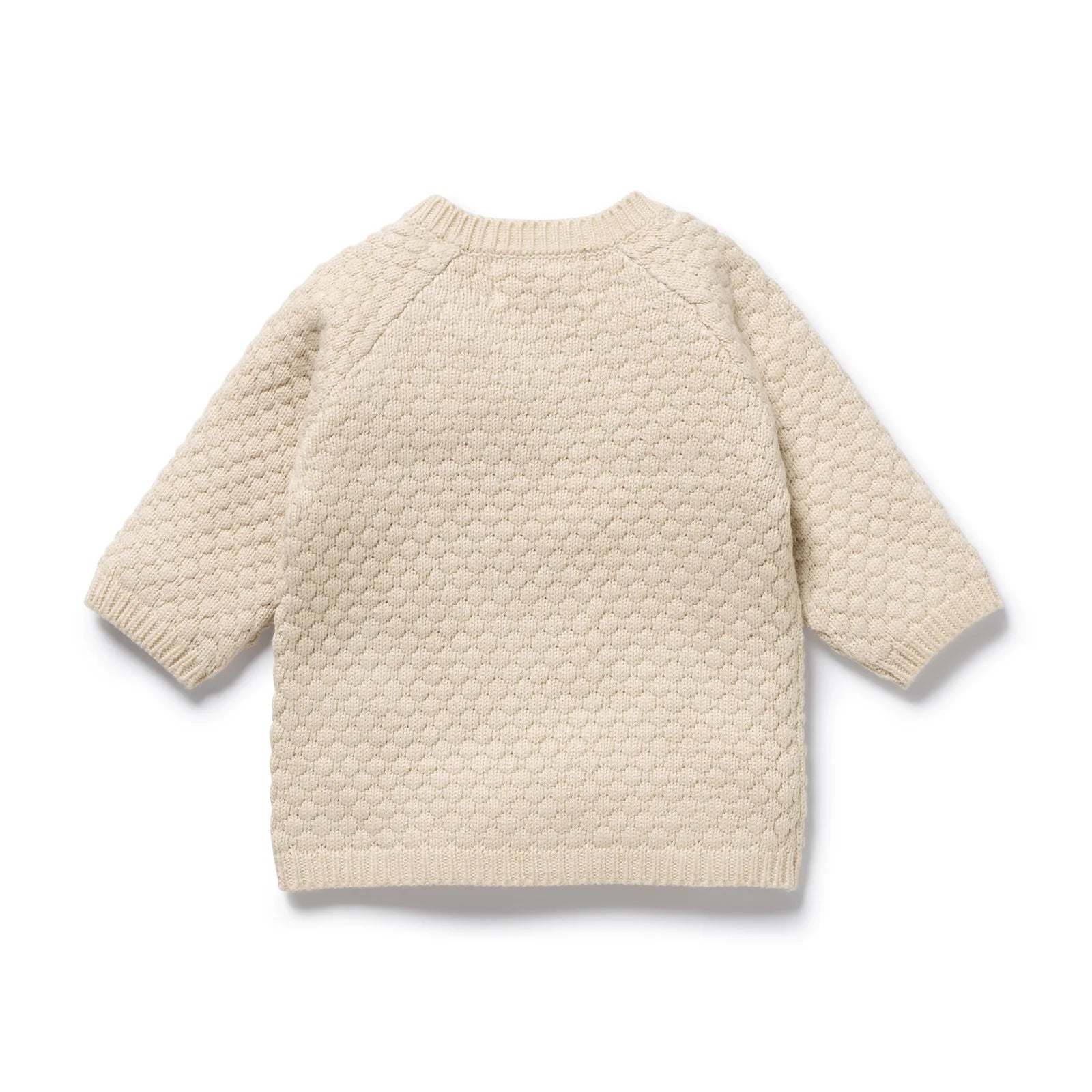 Wilson & Frenchy - Cream Organic Knitted Bubble Kimono Cardigan