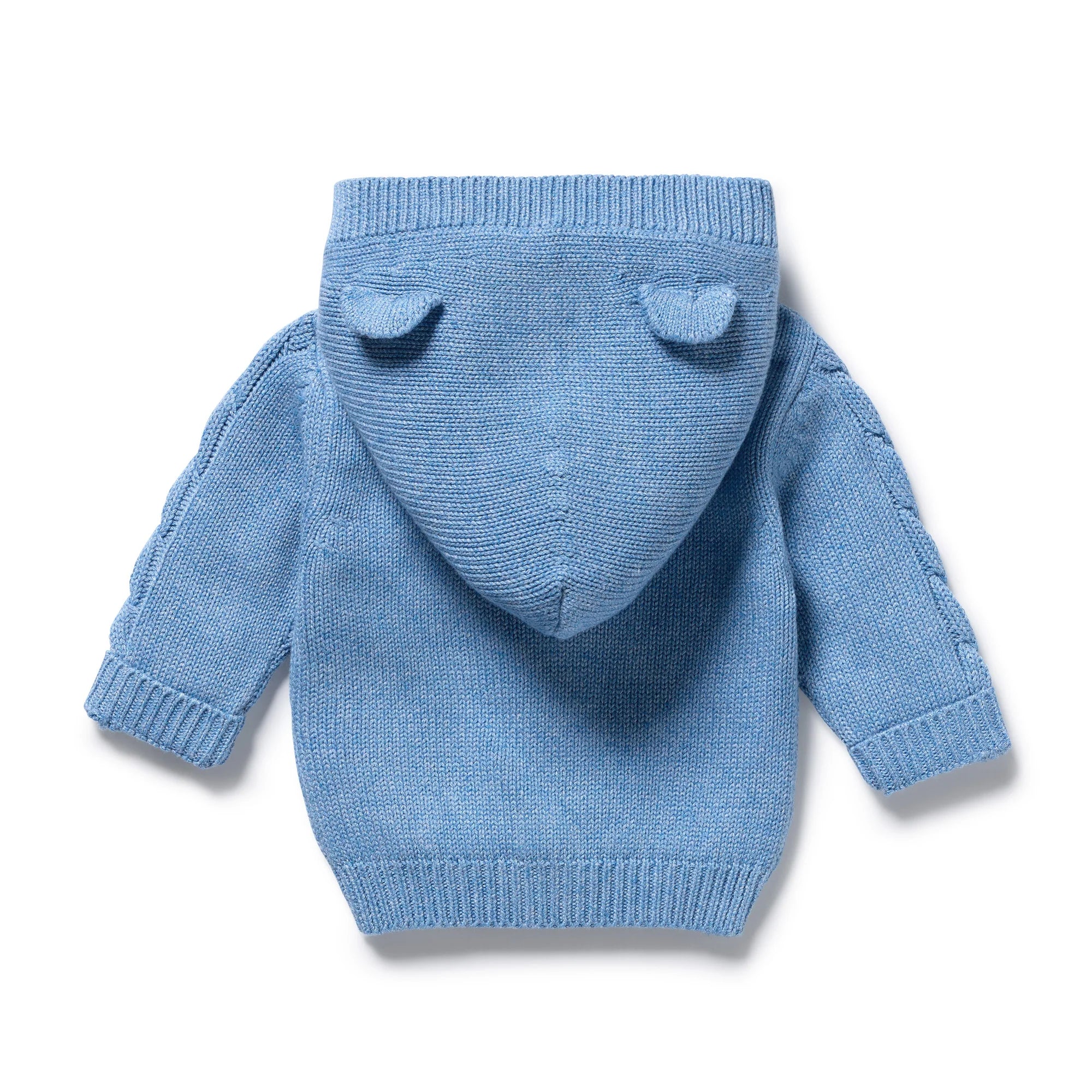 Wilson & Frenchy - Frosted Blue Organic Knitted Cable Jacket