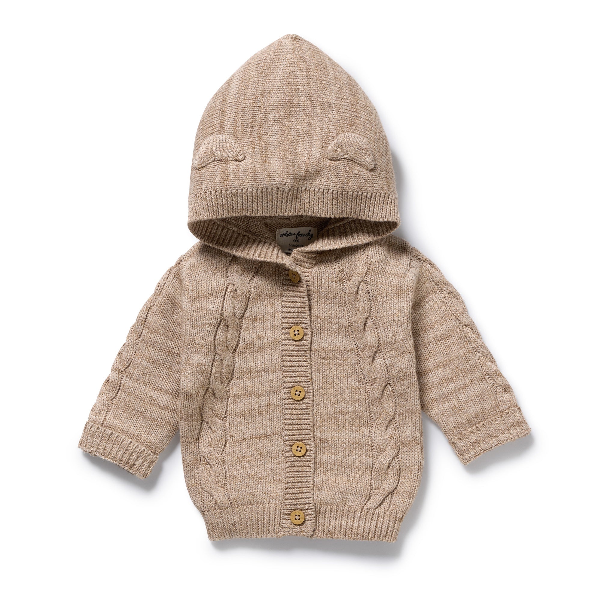 Wilson & Frenchy - Sandstone Organic Knitted Cable Jacket