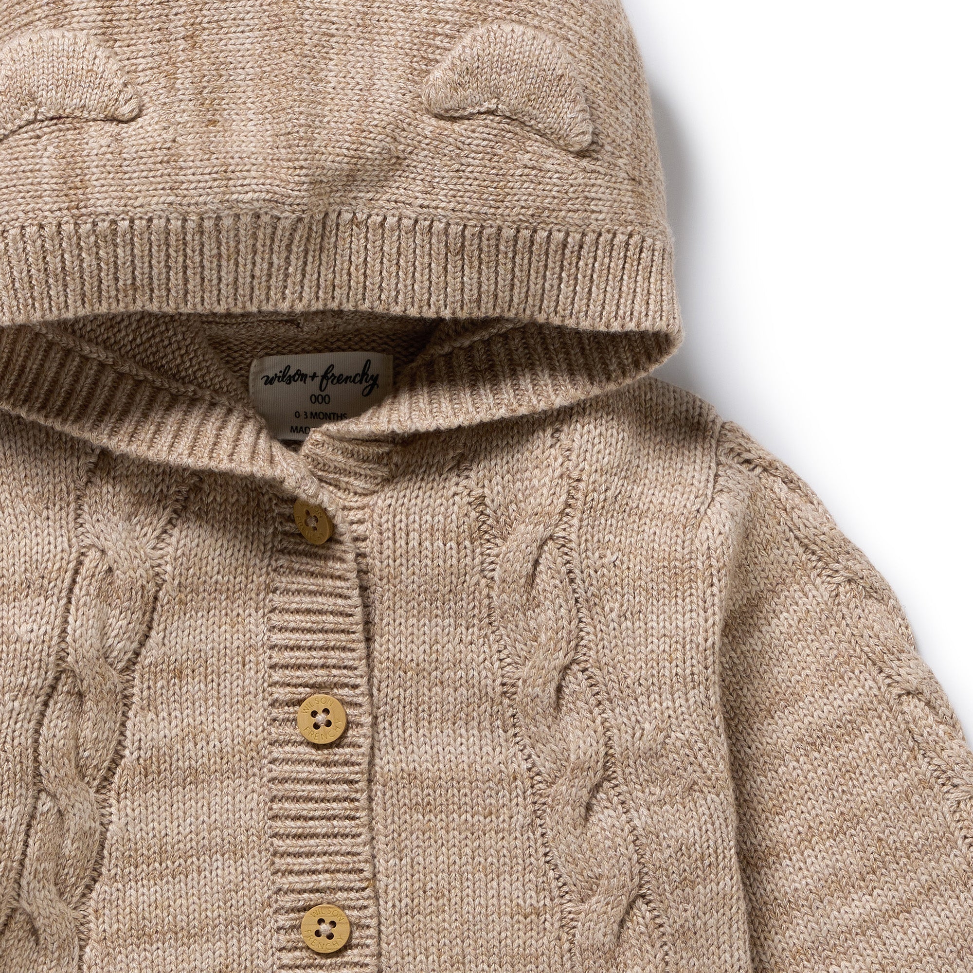 Wilson & Frenchy - Sandstone Organic Knitted Cable Jacket
