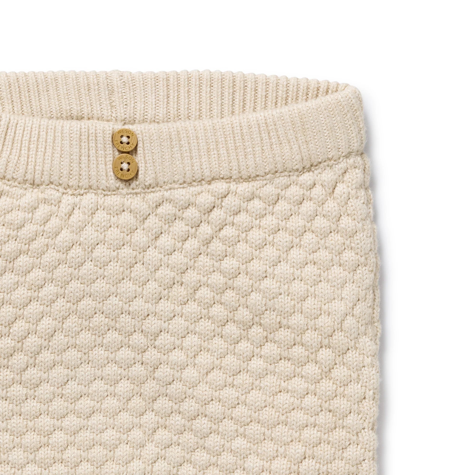 Wilson & Frenchy - Cream Organic Knitted Bubble Legging