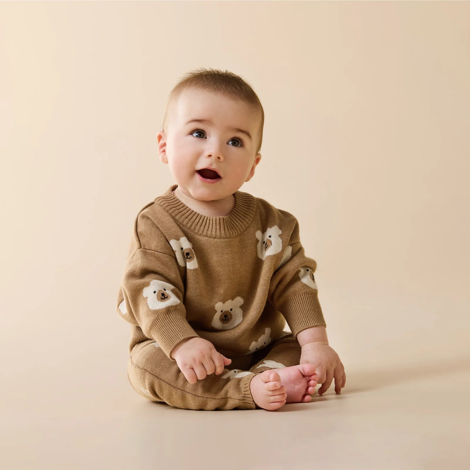 Wilson & Frenchy - Beary Cute Organic Knitted Jacquard Legging