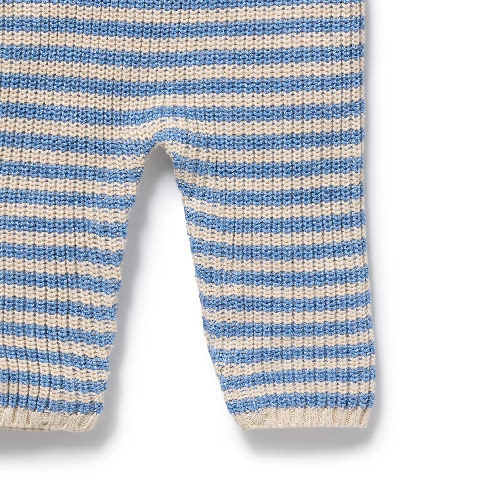 Wilson & Frenchy - Frosted Blue Organic Stripe Knitted Overall