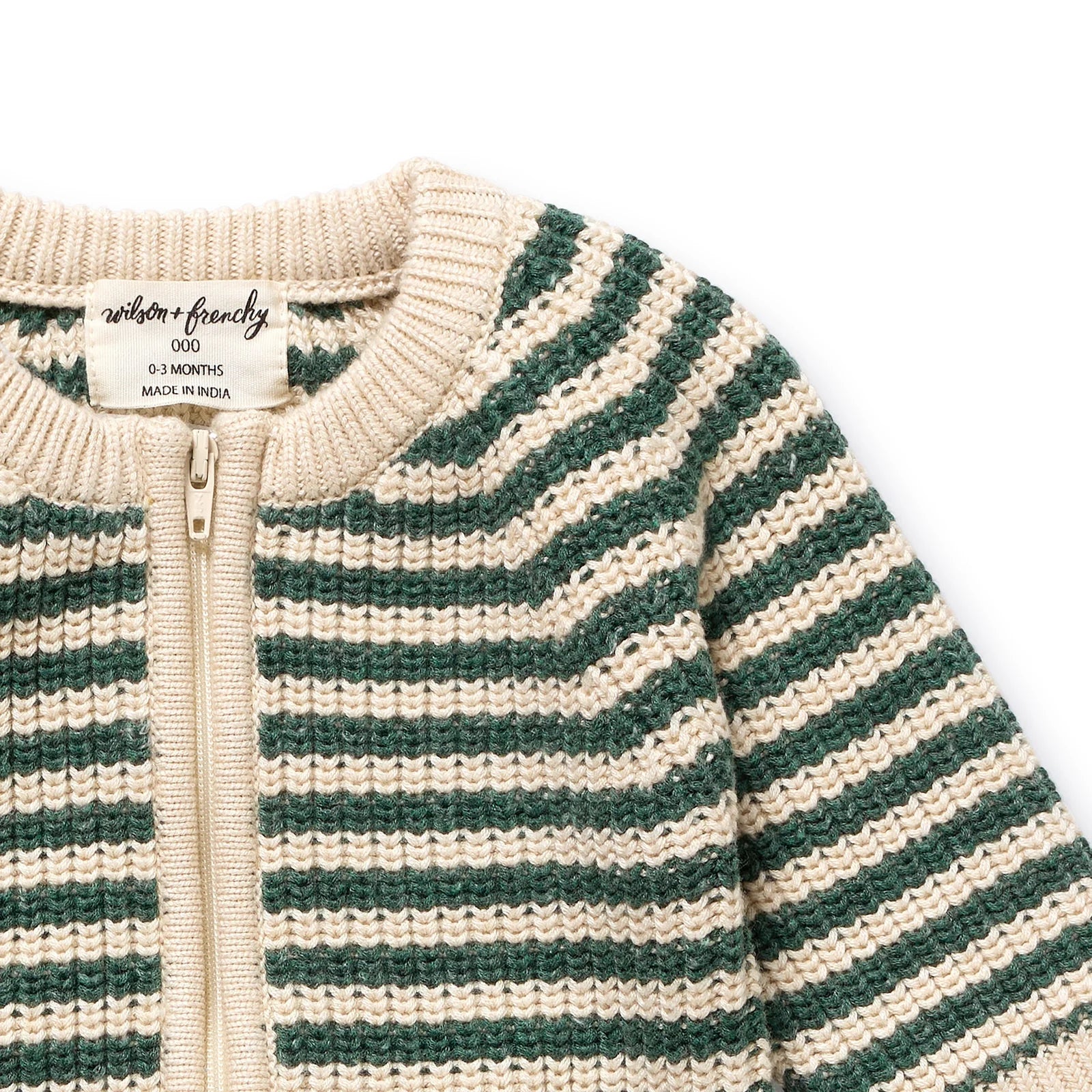 Wilson & Frenchy - Clover Organic Knitted Stripe Growsuit