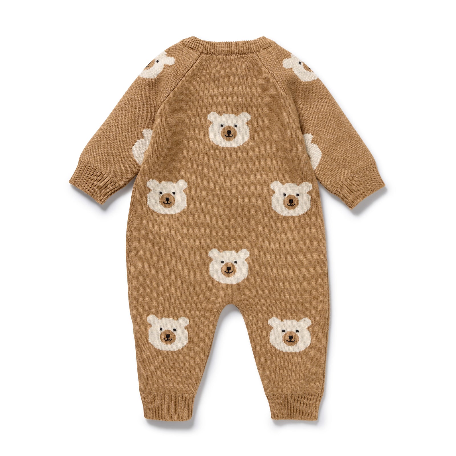 Wilson & Frenchy - Beary Cute Organic Knitted Jacquard Growsuit
