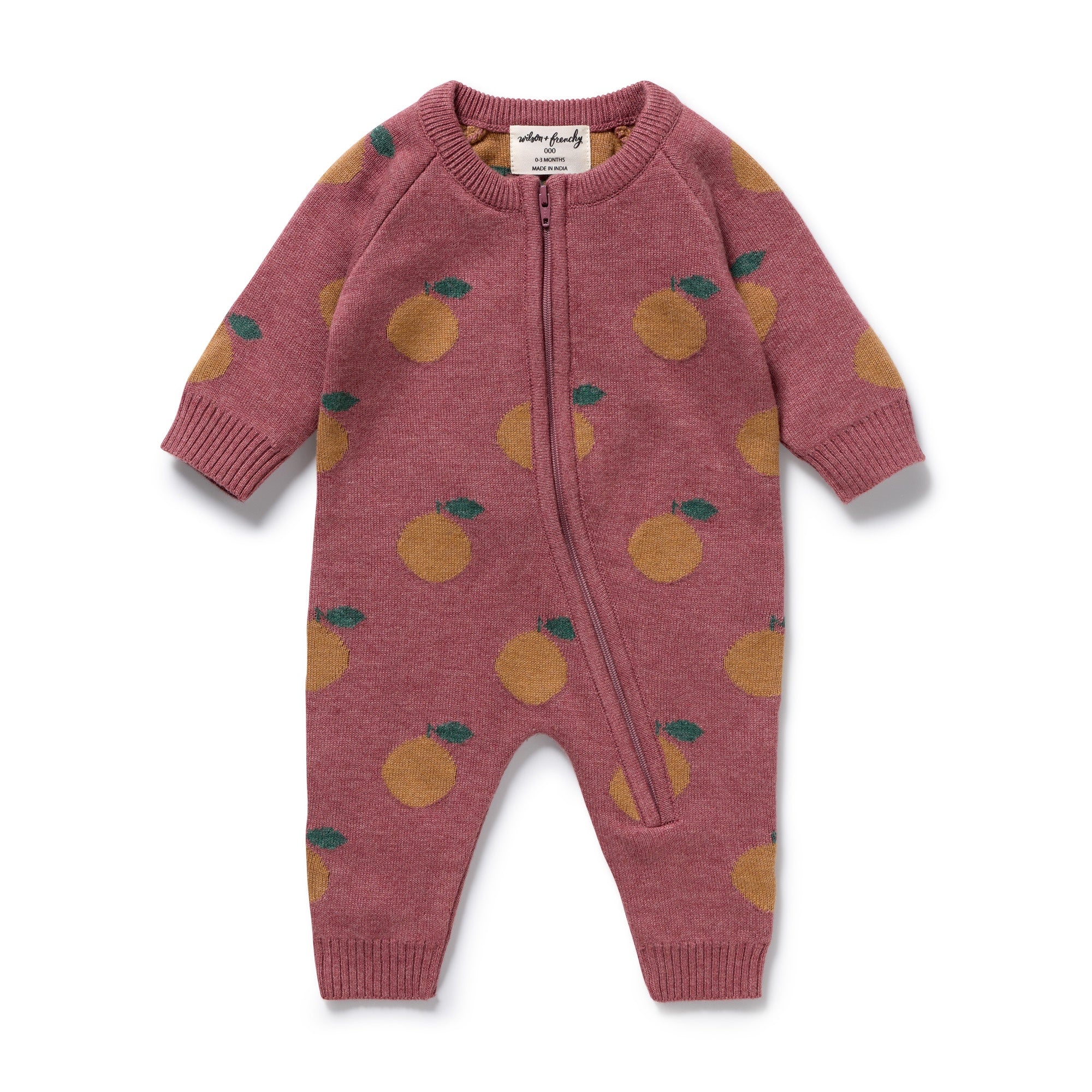 Wilson & Frenchy - Clementine Organic Knitted Jacquard Growsuit