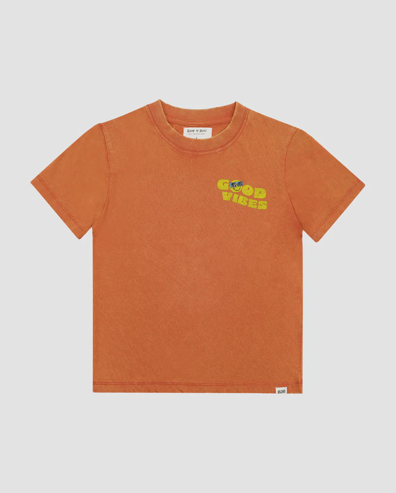 Band of Boys - Good Guy Vibes Guy Tee - Washed Orange