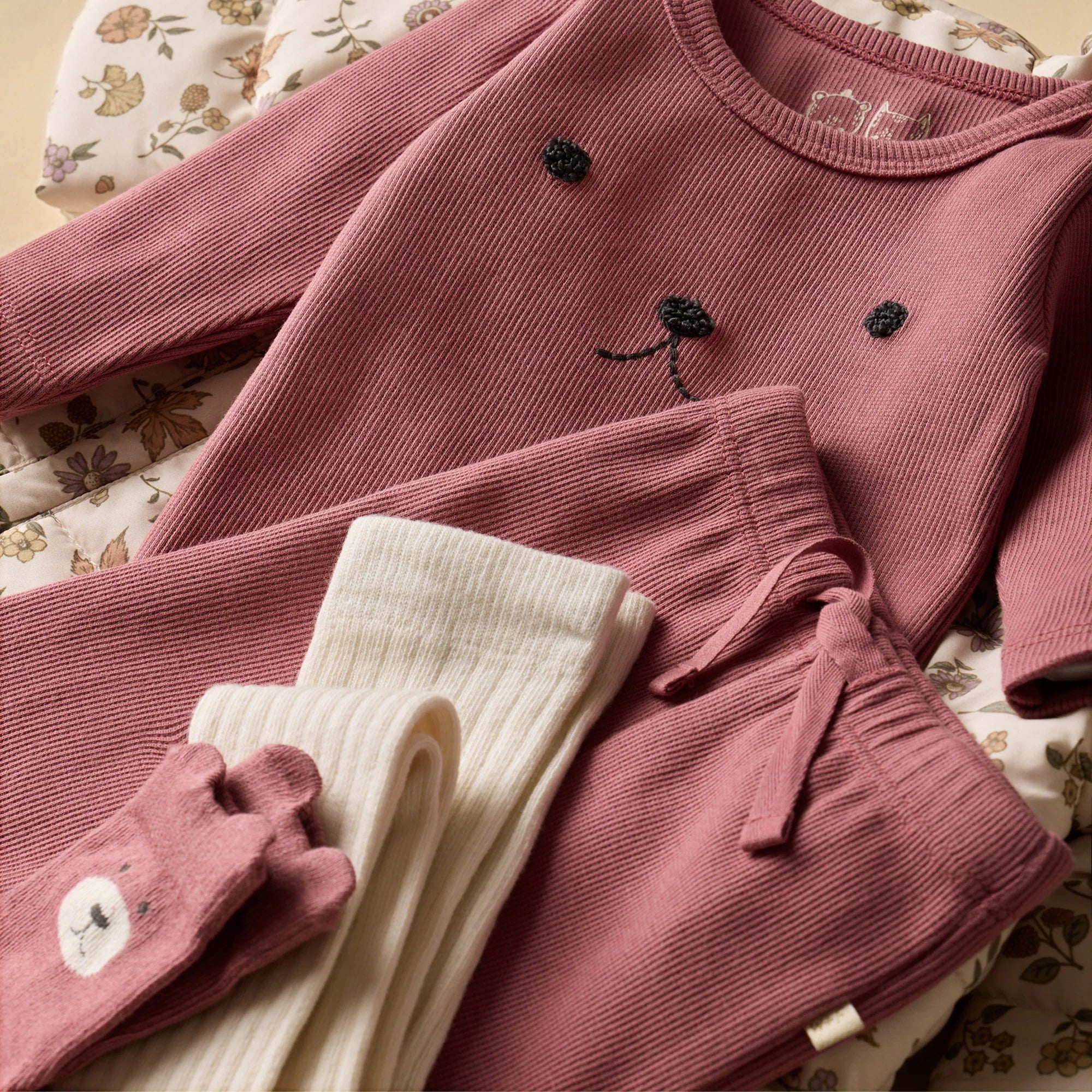 Wilson & Frenchy - Plum Organic Rib Long Sleeved Bodysuit