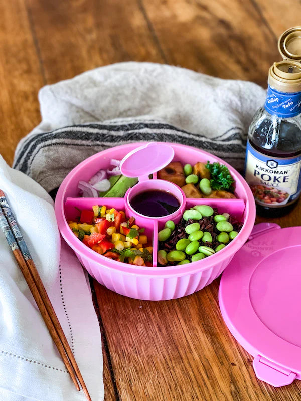 Yumbox Poke Bowl - Guava Pink - 3 Compartment