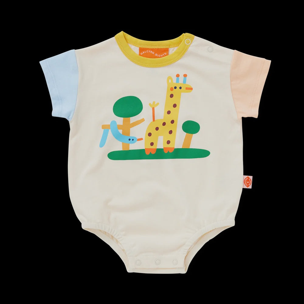 Halcyon Nights - Cotton Short Sleeve Bodysuit  - Zoo Crew