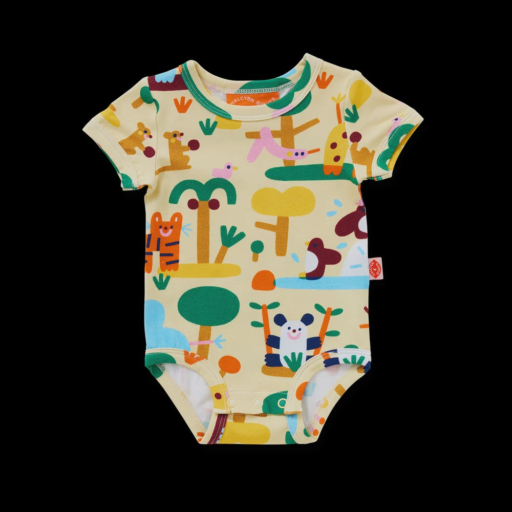 Halcyon Nights - Short Sleeve Bodysuit - Zoo Crew
