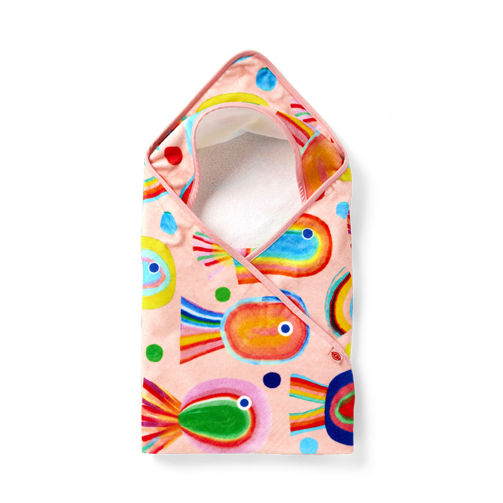 Halcyon Nights - Baby Hooded Towel Fancy Fins