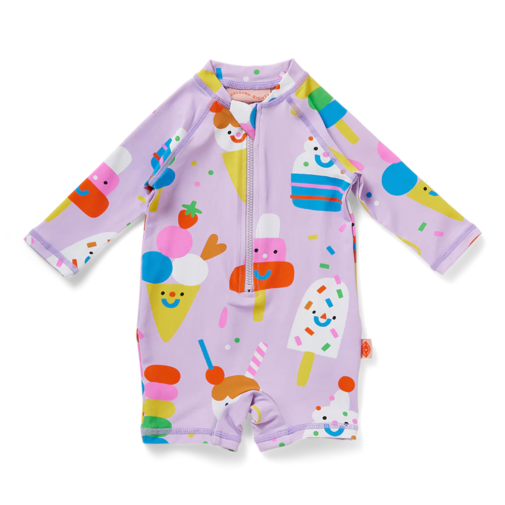 Halcyon Nights - Long Sleeve Rash Suit - Sundae Fun Day