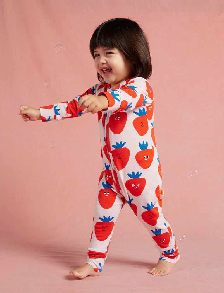 Halcyon Nights - Berry Cosy Long Sleeve Romper