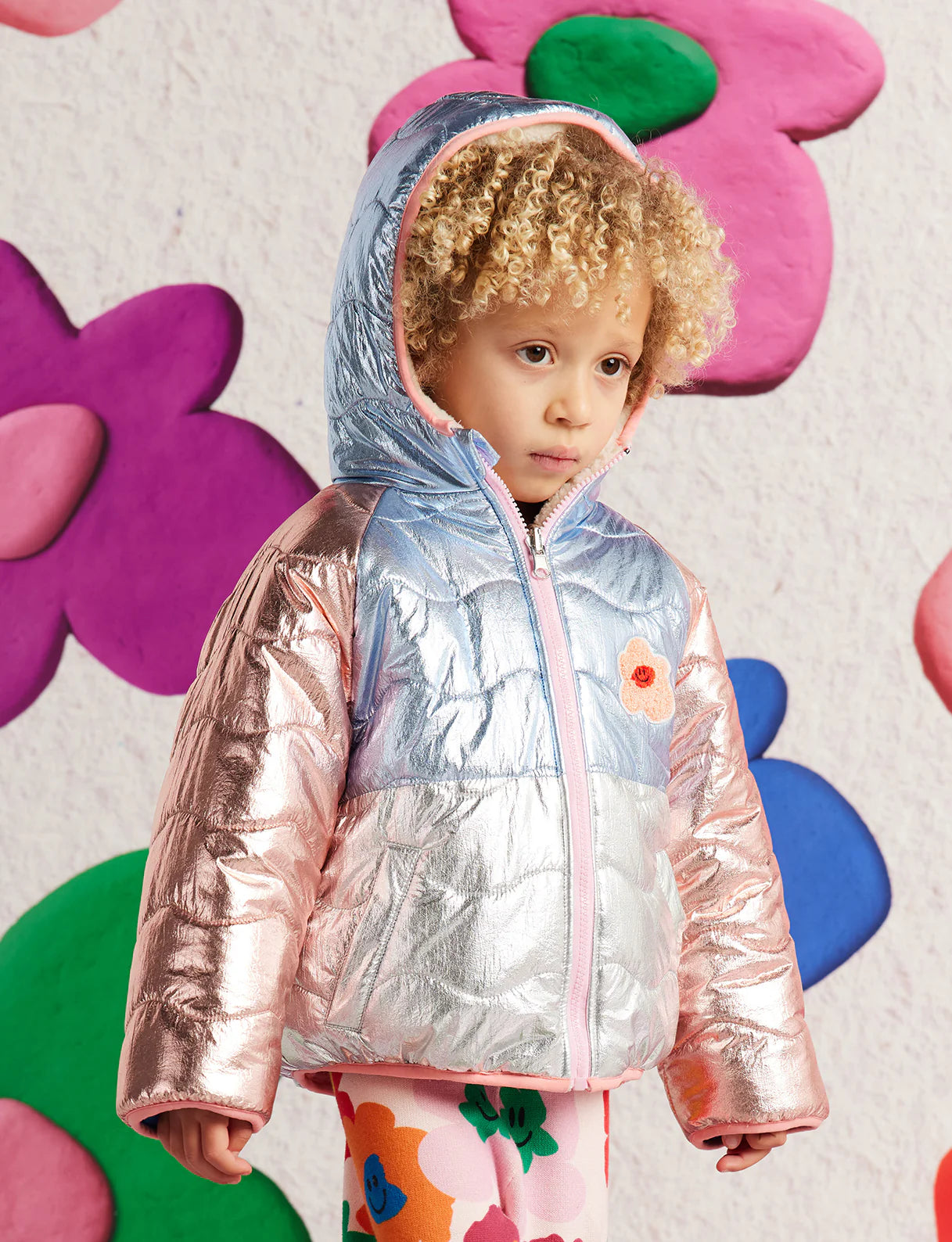 Halcyon Nights - Hej Blomma! Reversible Kids Puffer Jacket