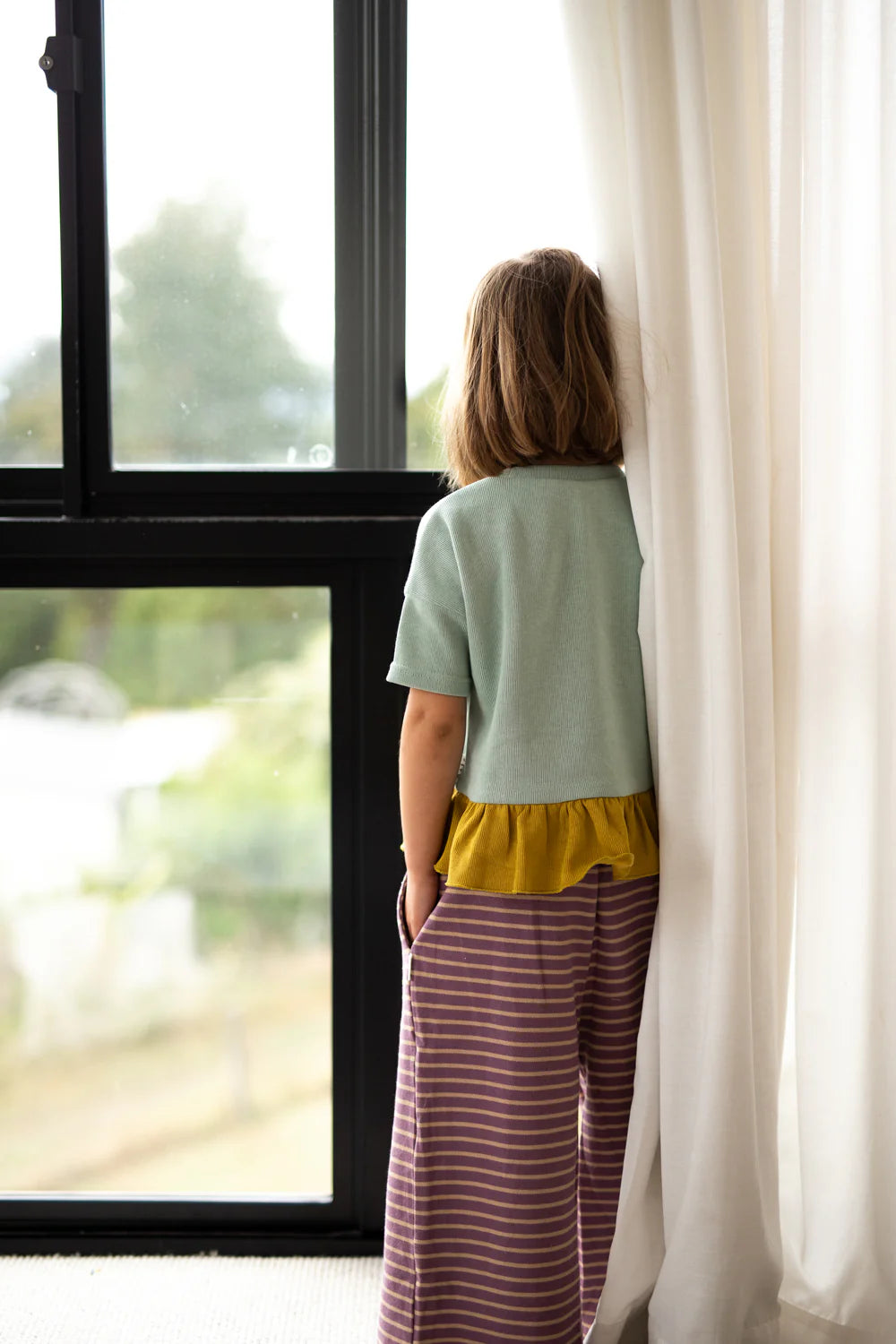 Olive + The Captain - Mauve Stripe Culottes