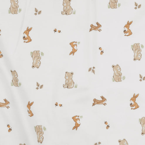 Lummi in Colour - Organic Cotton Cot Sheet - Bear & Bunny