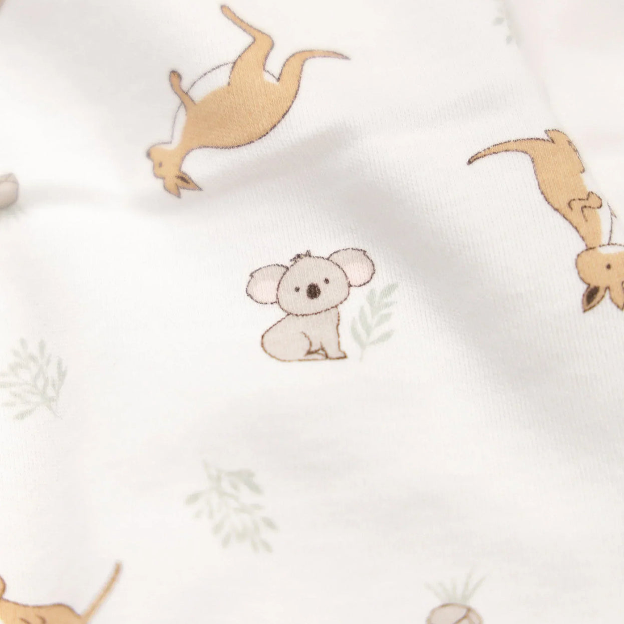 Lummi in Colour - Bamboo Bassinet Sheet - Kangaroo & Koala