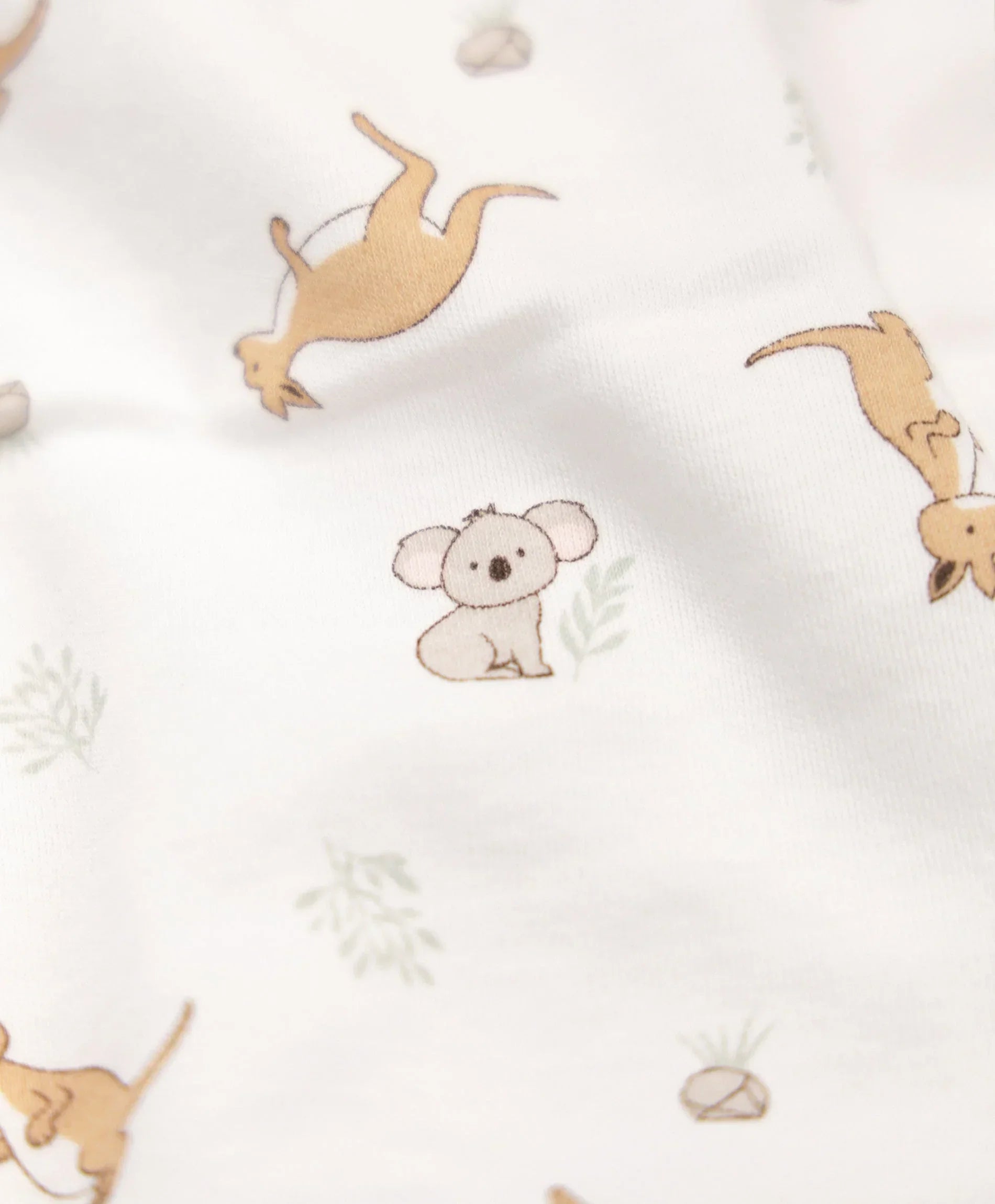Lummi in Colour - Bamboo Bassinet Sheet - Kangaroo & Koala