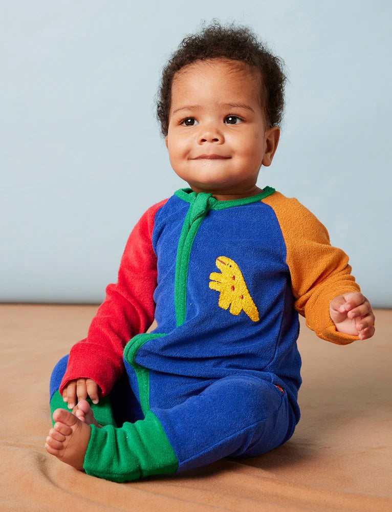 Halcyon Nights - Dino Days Terry Long Sleeve Romper