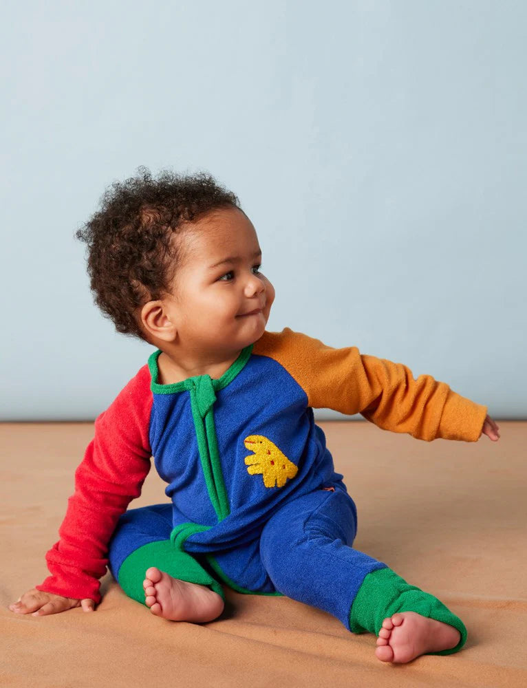 Halcyon Nights - Dino Days Terry Long Sleeve Romper