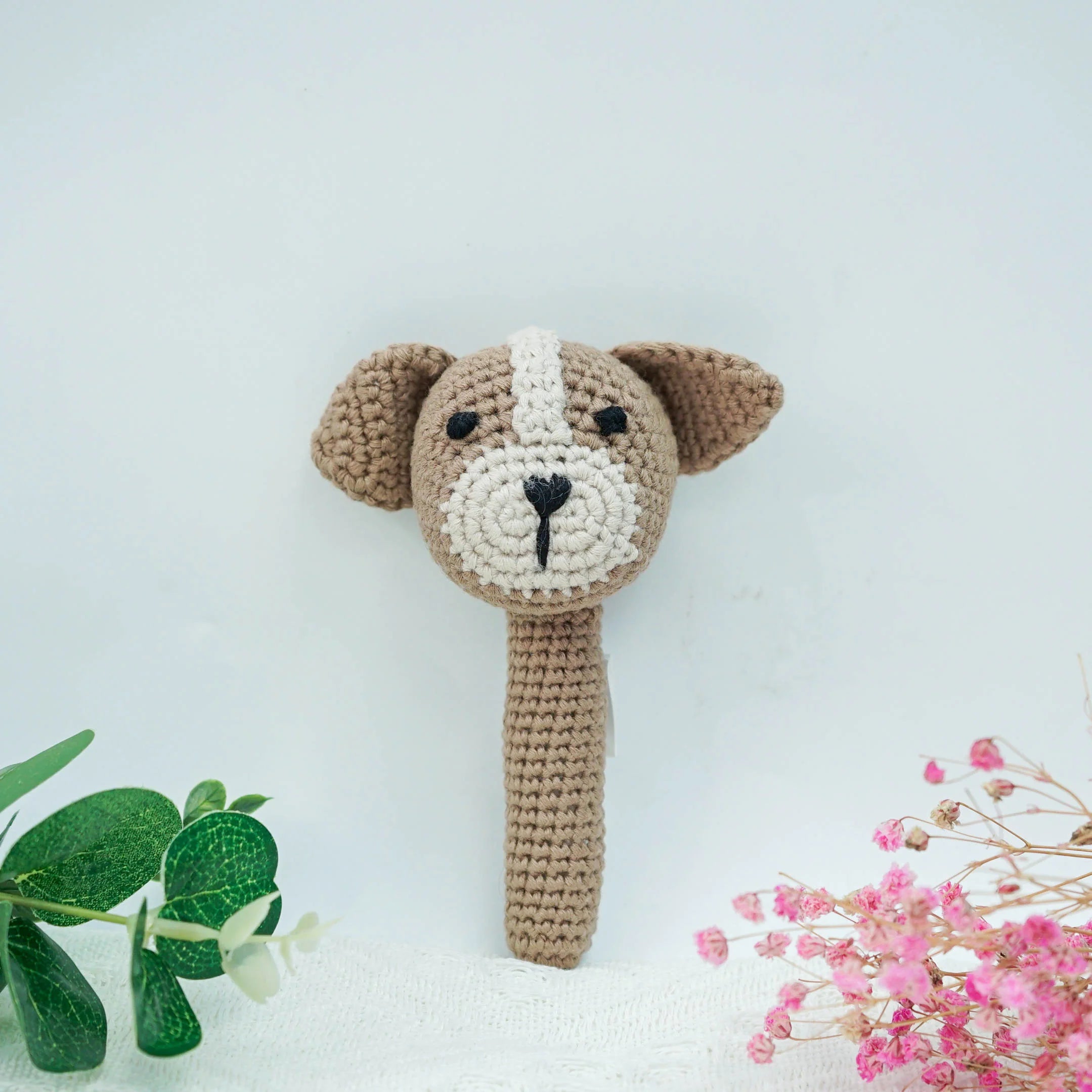 Petite Vous - Crochet Hand Rattle -Puppy