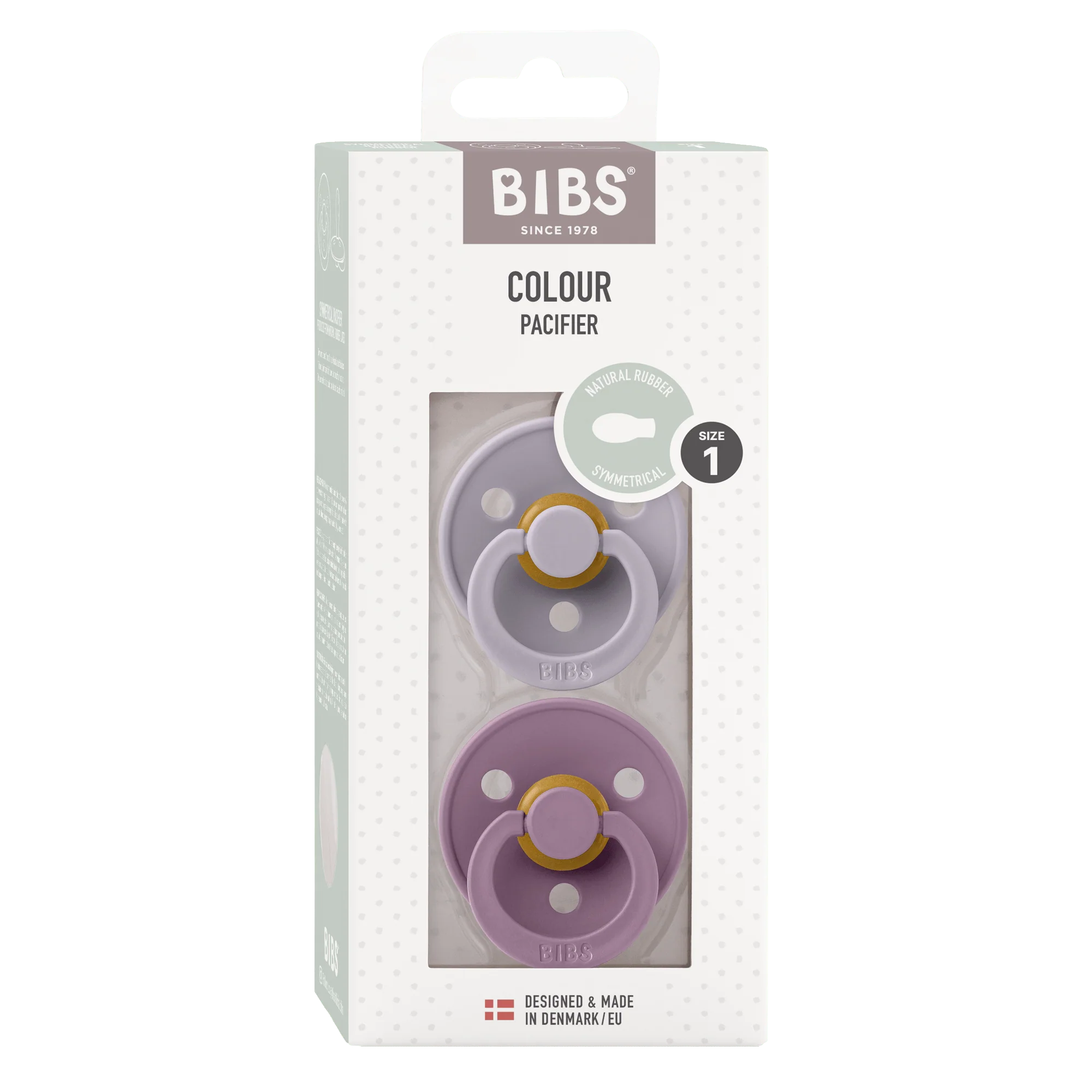 BIBS - Fossil Grey/Mauve Symmetrical, Latex (2pk)