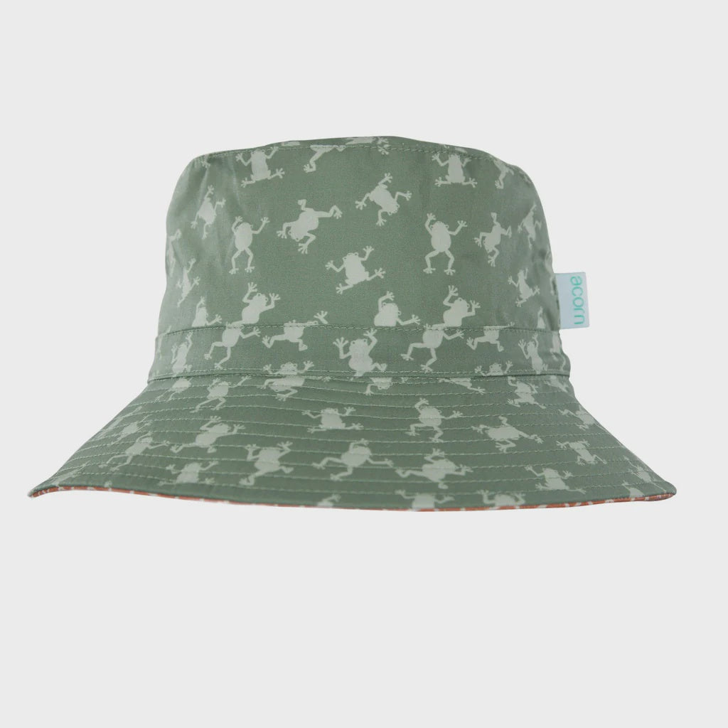 Acorn Kids - Frogs Wide Brim Bucket Hat