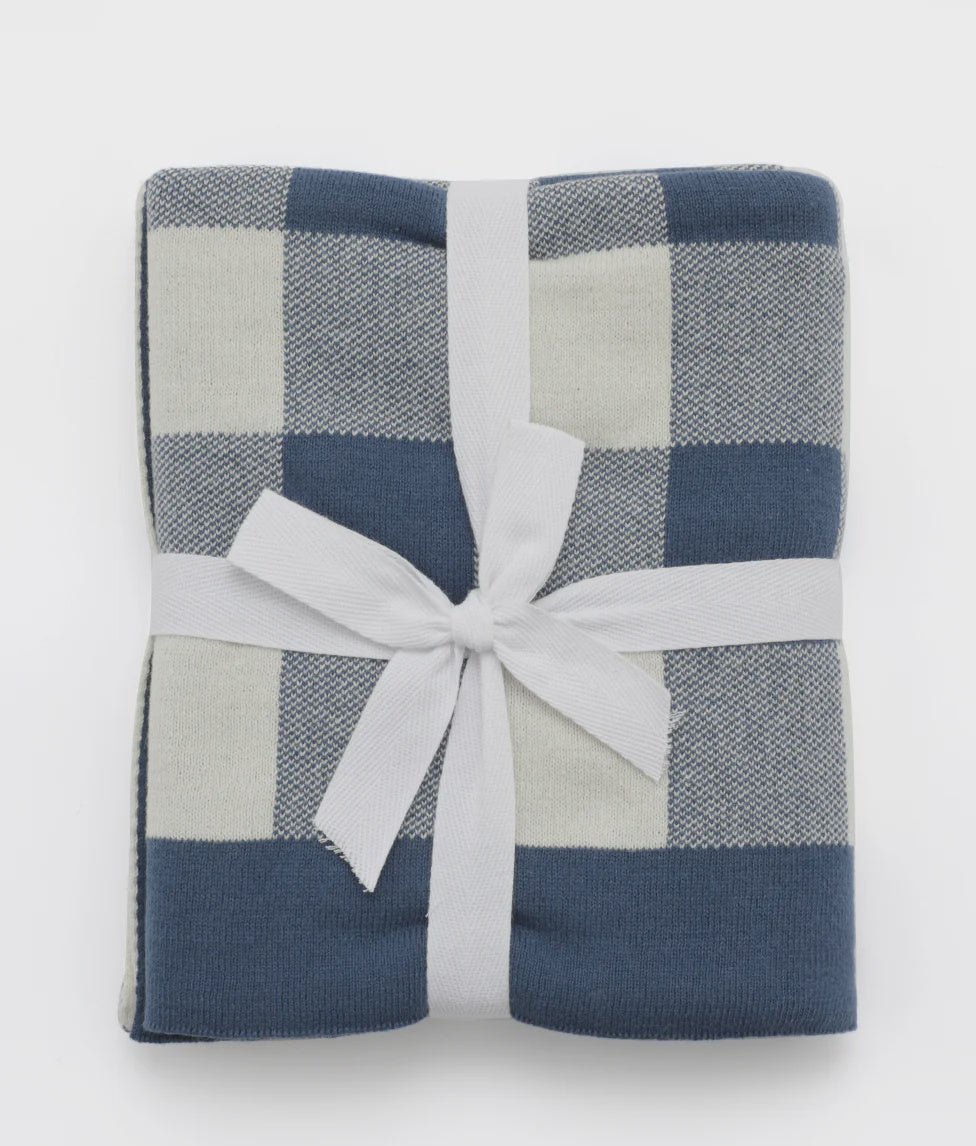 Nana Huchy - Gingham Baby Blanket - Blue