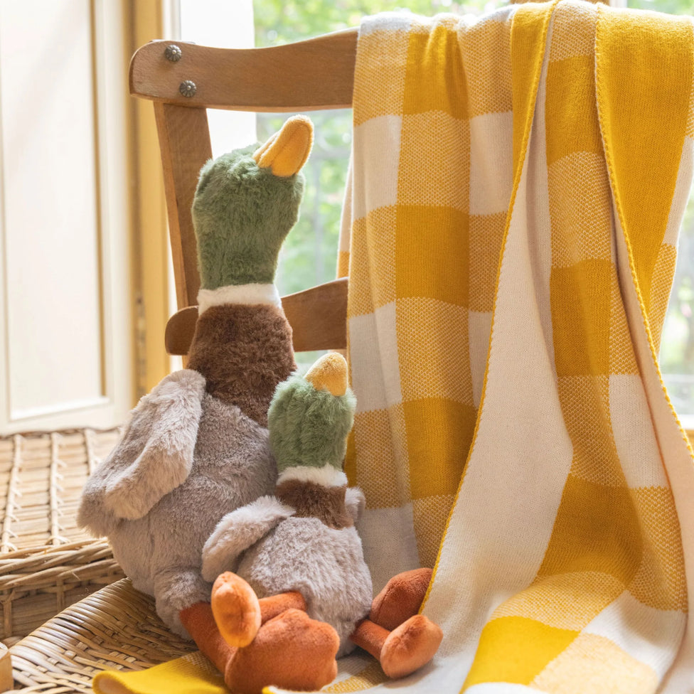Nana Huchy - Gingham Baby Blanket - Mustard