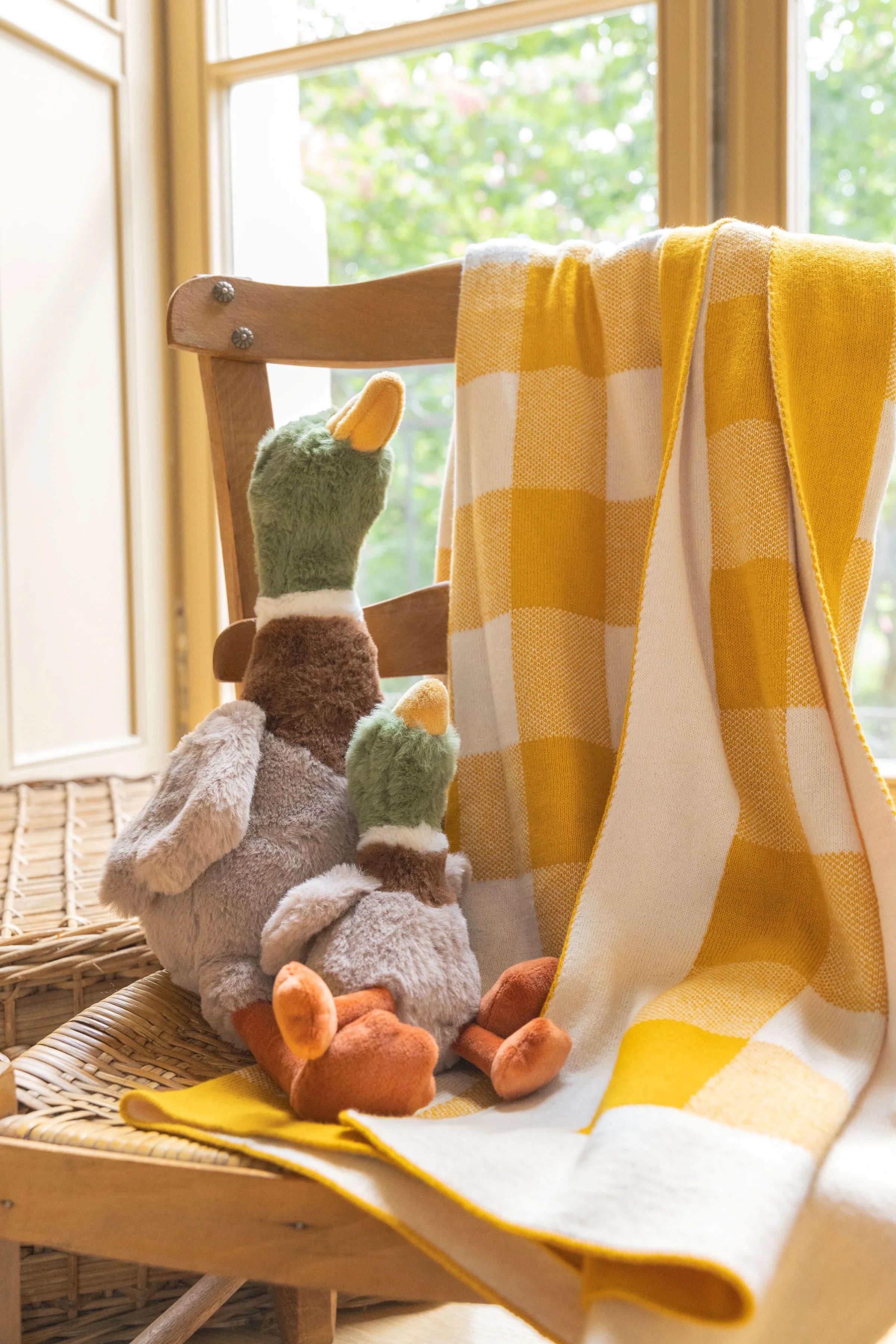 Nana Huchy - Gingham Baby Blanket - Mustard