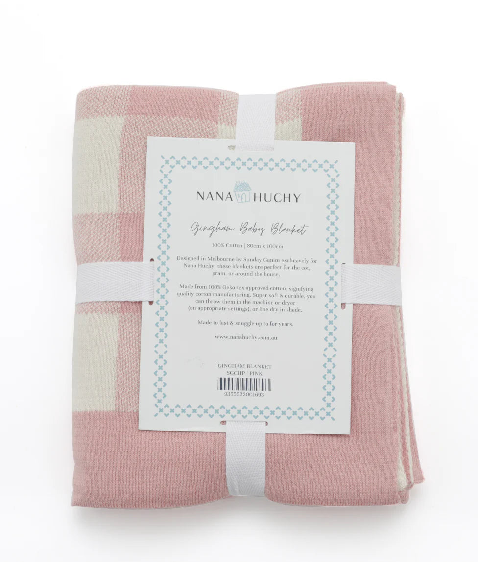 Nana Huchy - Gingham Baby Blanket - Pink