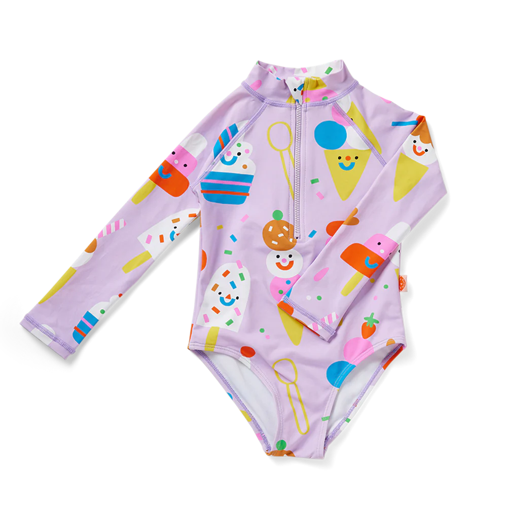 Halcyon Nights - Long Sleeve Zip Bather Sundae Fun Day