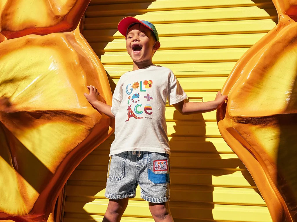 Goldie & Ace - Noah Colour Pop Cargo Denim  Shorts