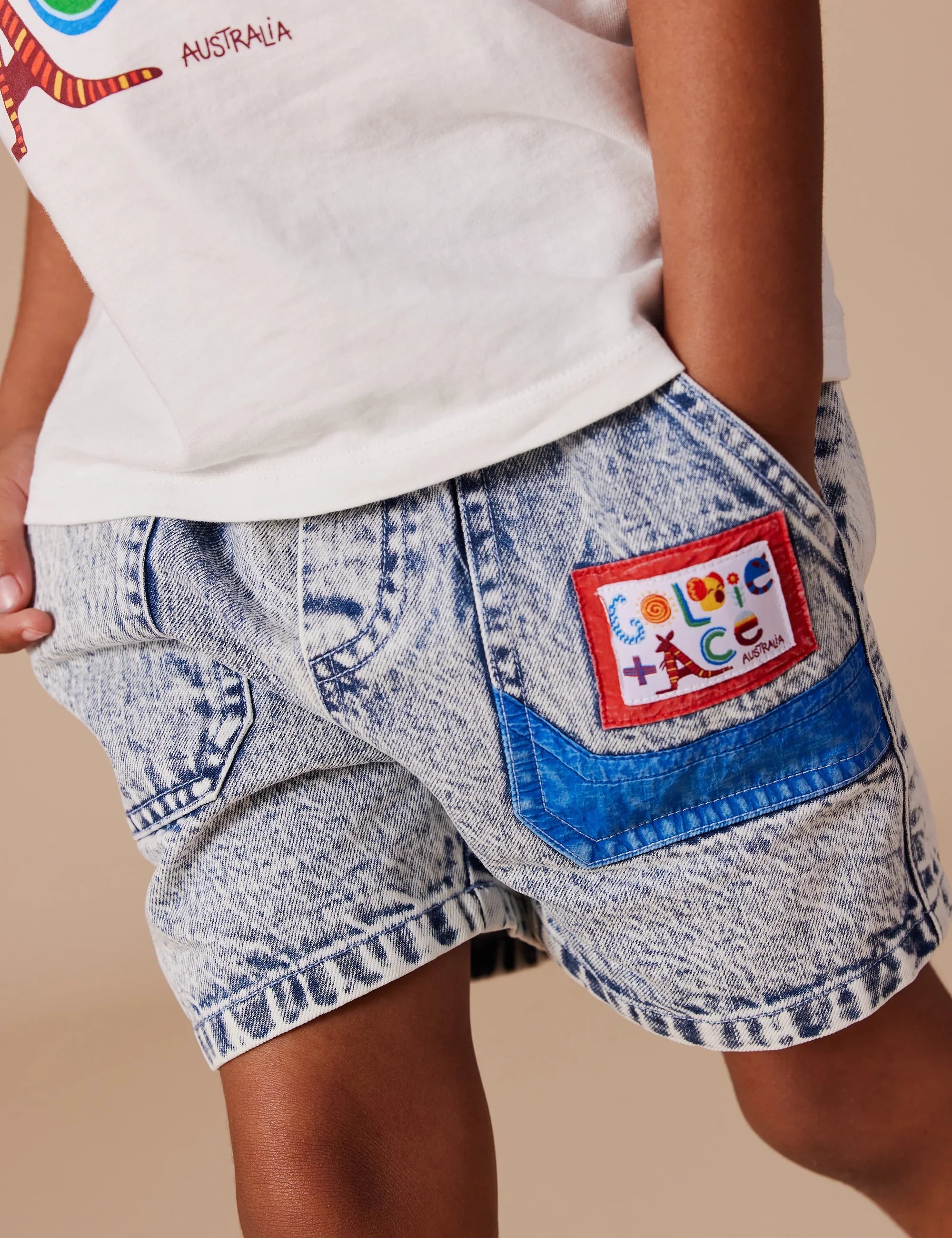 Goldie & Ace - Noah Colour Pop Cargo Denim  Shorts