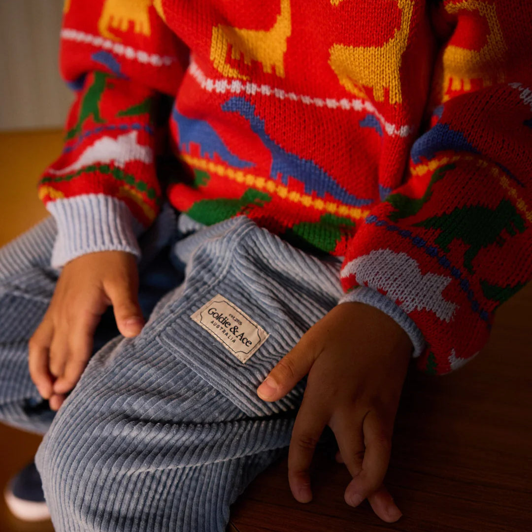 Goldie + Ace - Kit Corduroy Pocket Pant - Duck Egg