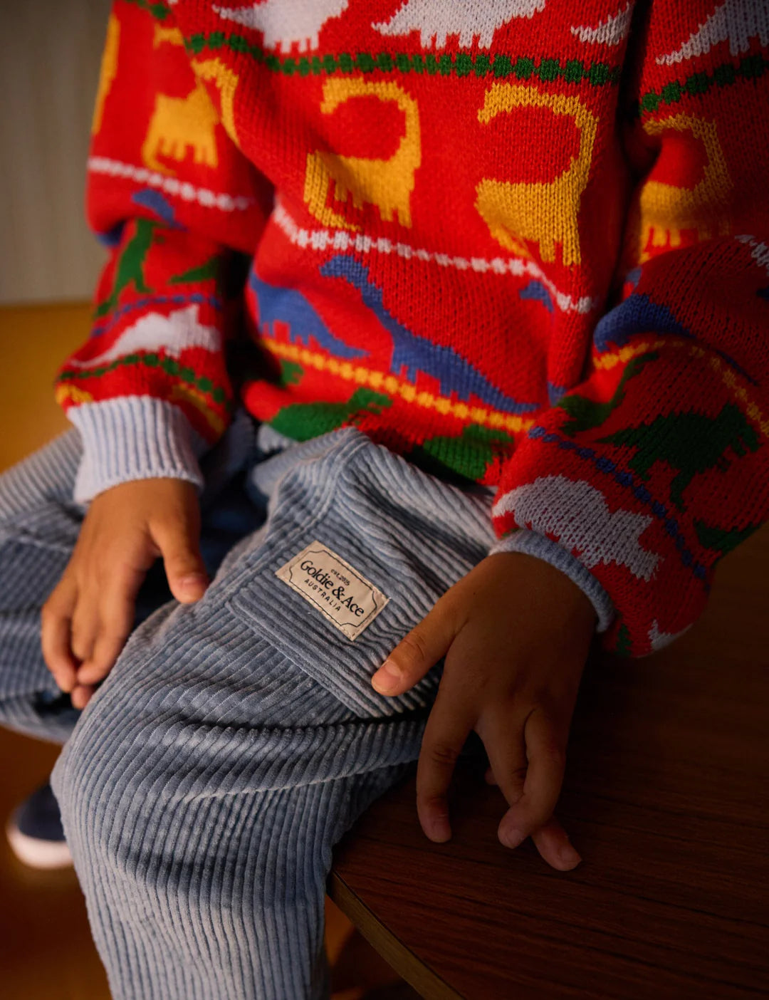 Goldie + Ace - Kit Corduroy Pocket Pant - Duck Egg