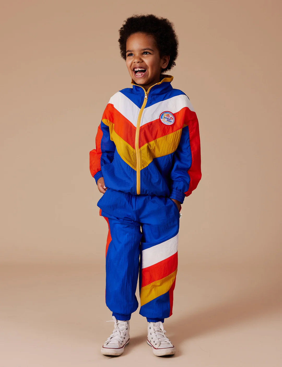 Goldie & Ace - Retro Lightweight Spray Jacket - Deep Blue Multi