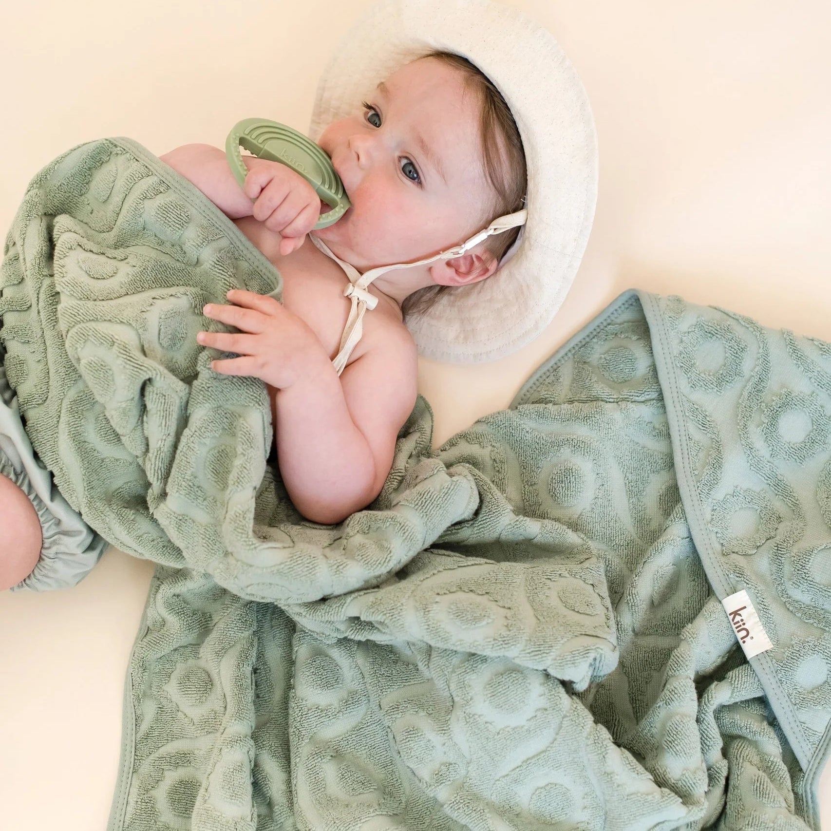 Kiin -  Hooded  Beach Towel -Sage