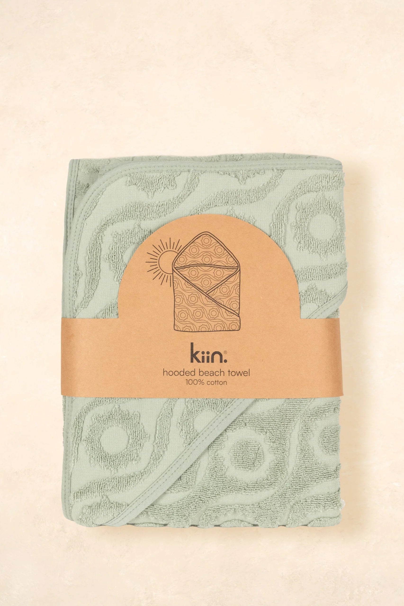 Kiin -  Hooded  Beach Towel -Sage