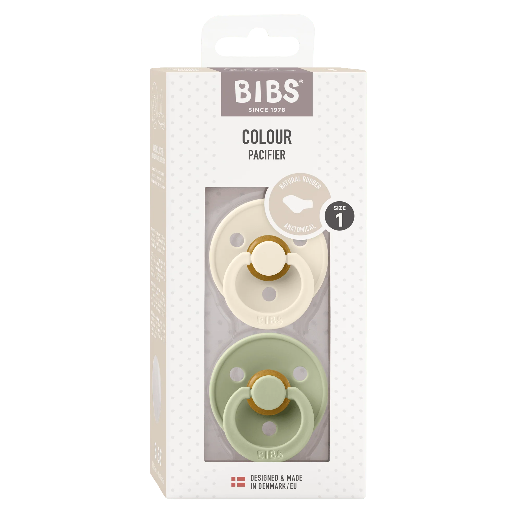 BIBS-  Ivory/Sage Anatomical, Latex (2pk)