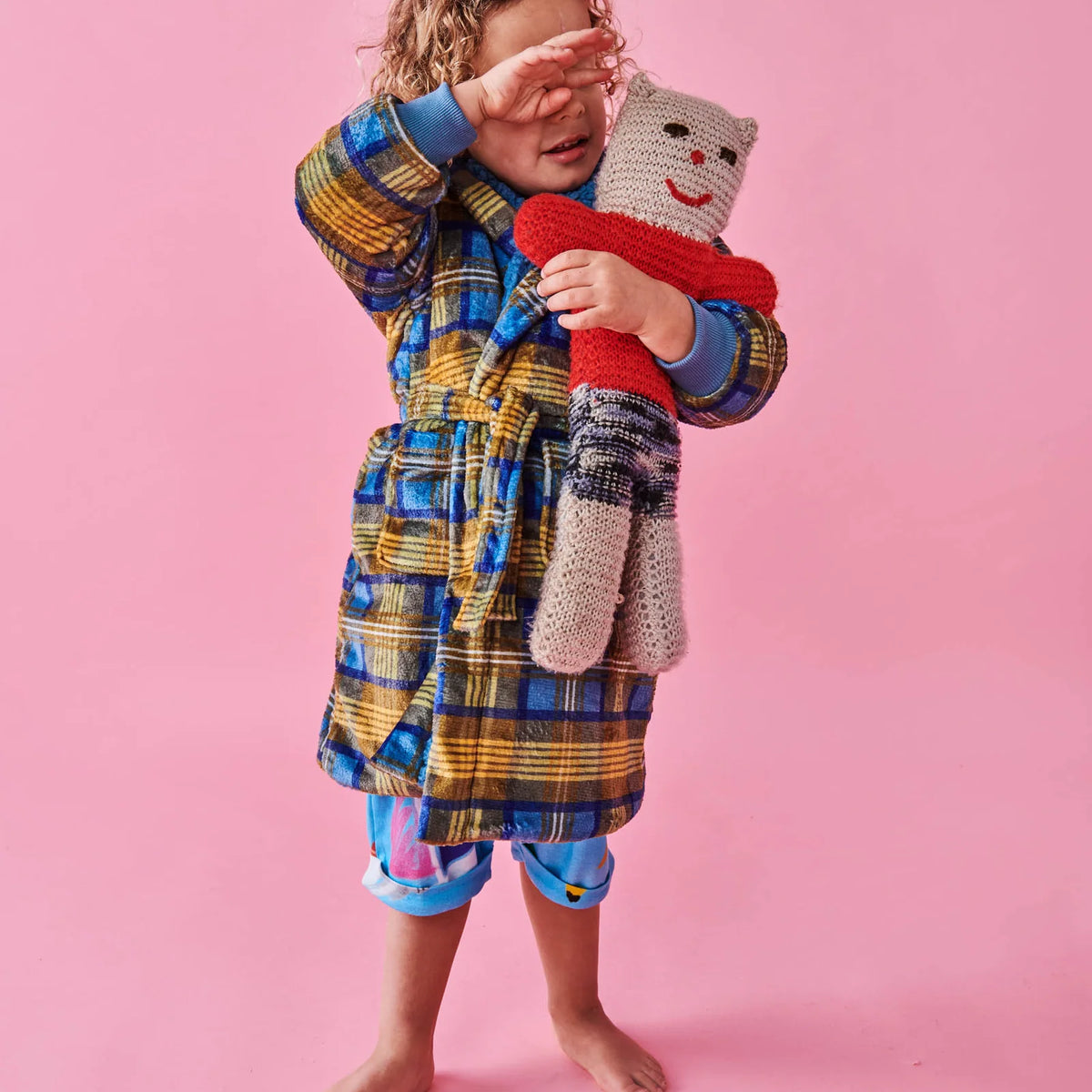 Kip & Co - Cosy Tartan Kuddle Kids Robe