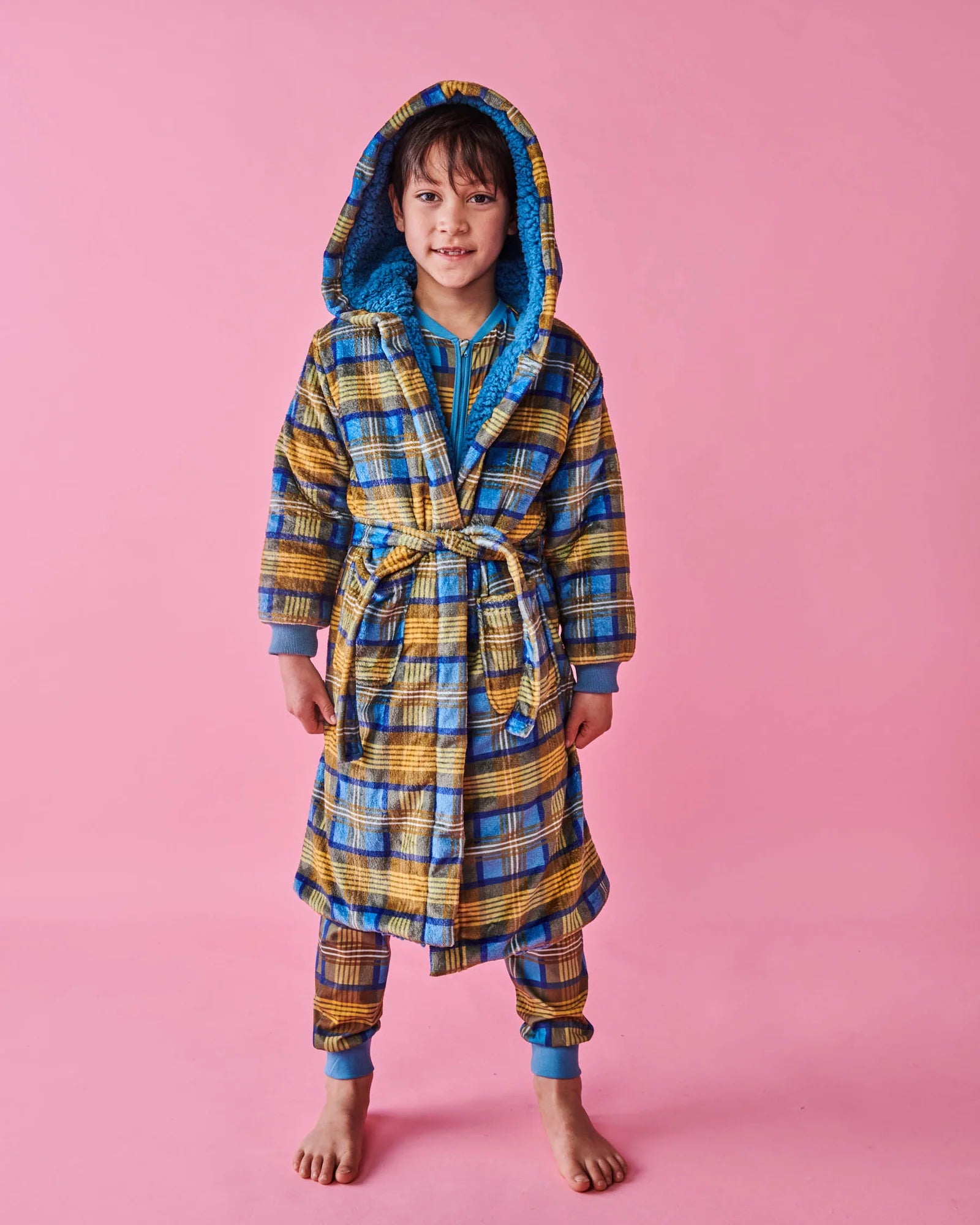 Kip & Co - Cosy Tartan Kuddle Kids Robe