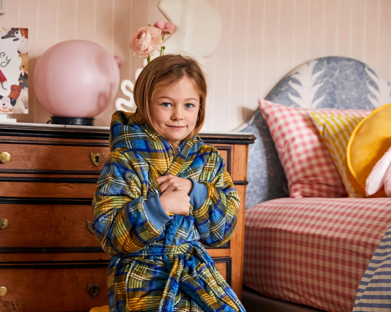 Kip & Co - Cosy Tartan Kuddle Kids Robe