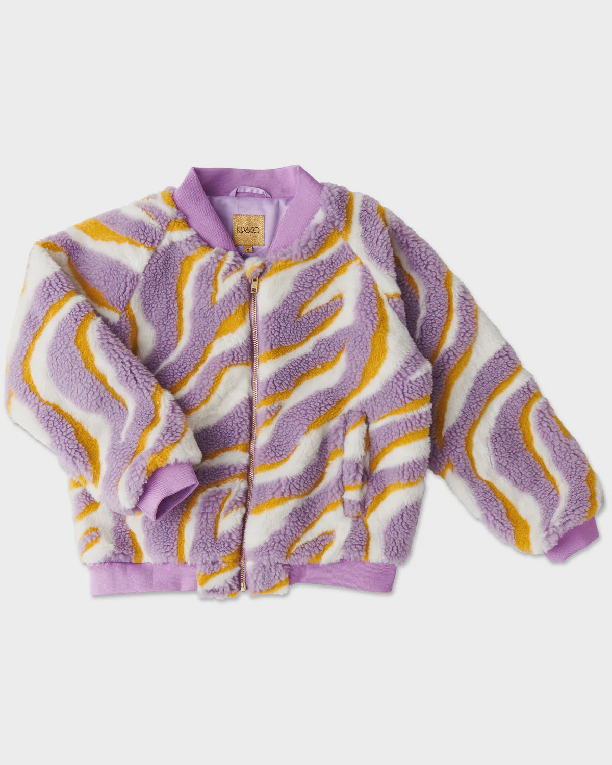 Kip & Co - Boysenberry Swirl Sherpa Bomber Jacket